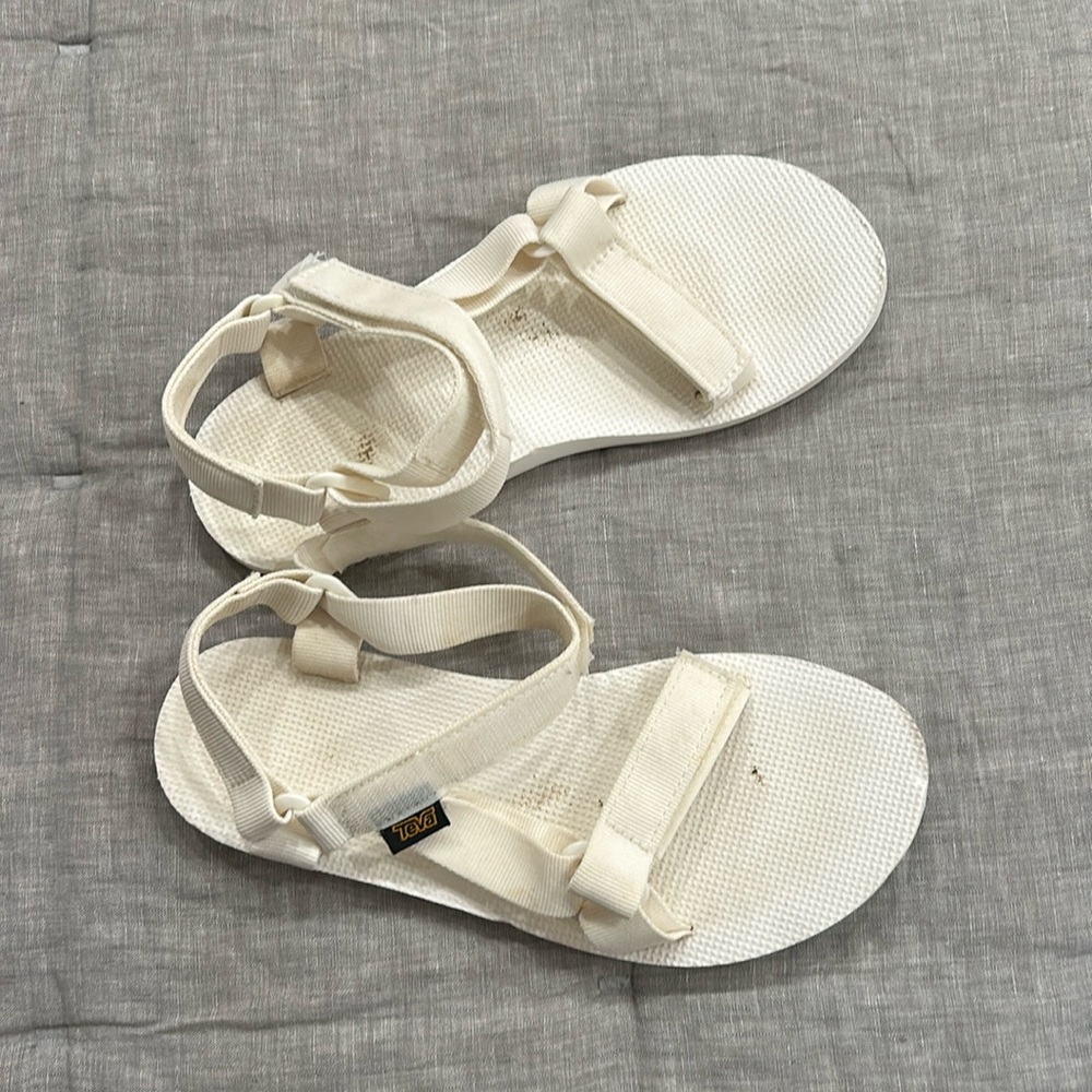 White teva sandals